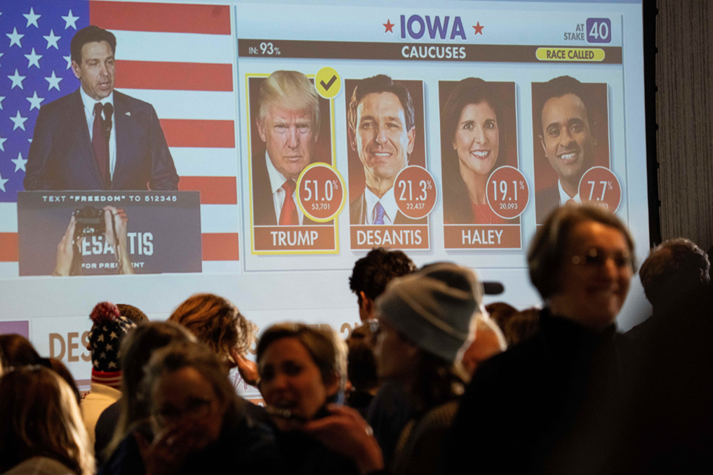 Trump Stravince Le Primarie In Iowa E Sfida Tutti Il Globo