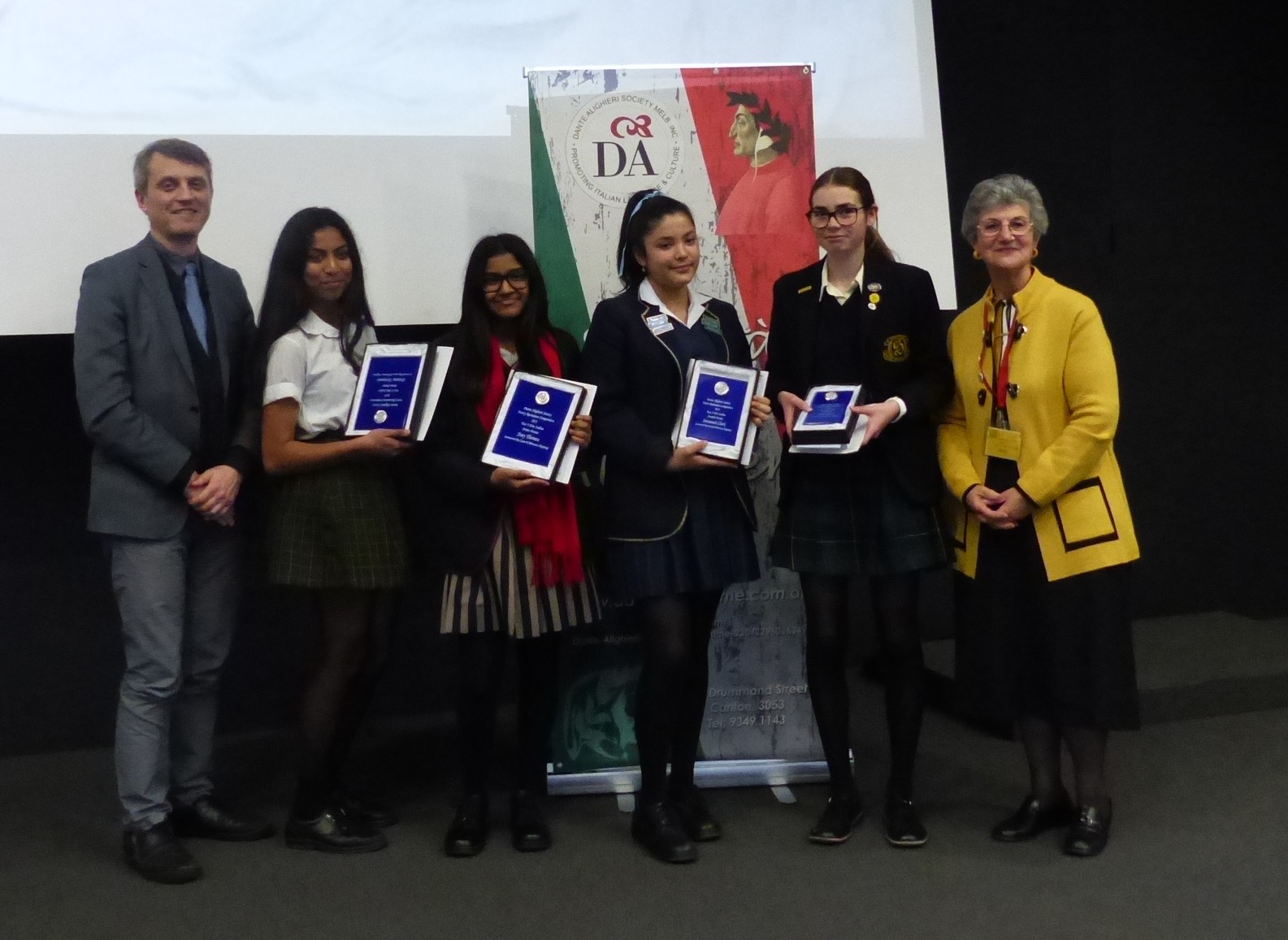 Winners of the Dante Alighieri Society s literary competition