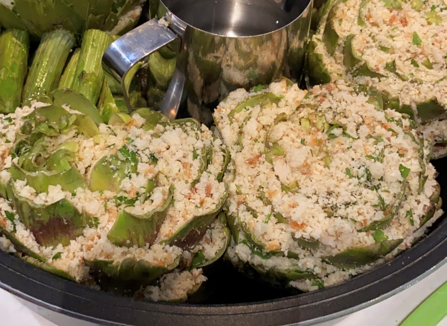 Nonna Santina’s carciofi ripieni (stuffed artichokes) — Il Globo