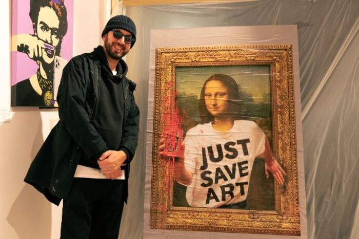 Italian street artist TvBoy creates a Mona Lisa against the defacement of  art — Il Globo