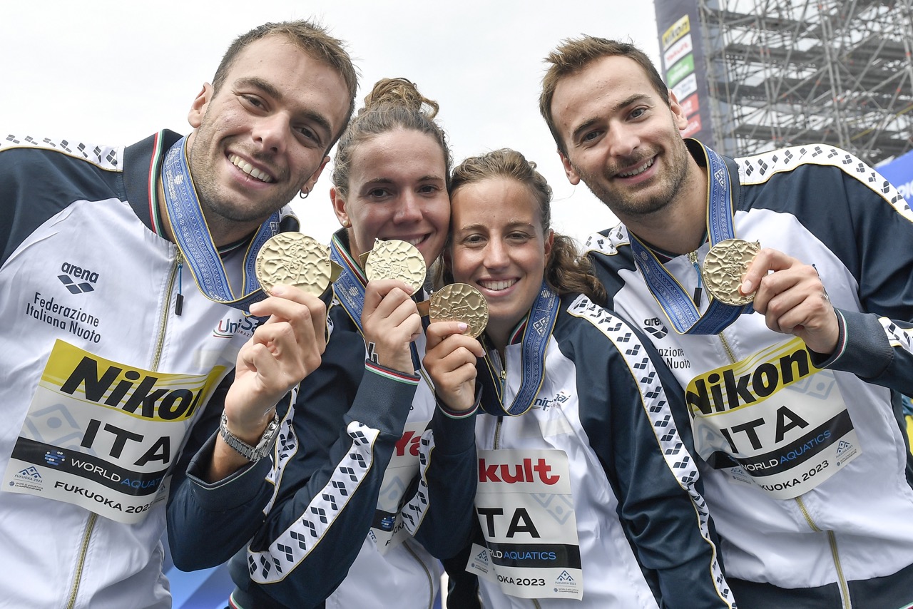 Italia D'oro Nella Staffetta 4x1.5 Km Ai Mondiali Di Nuoto — Il Globo